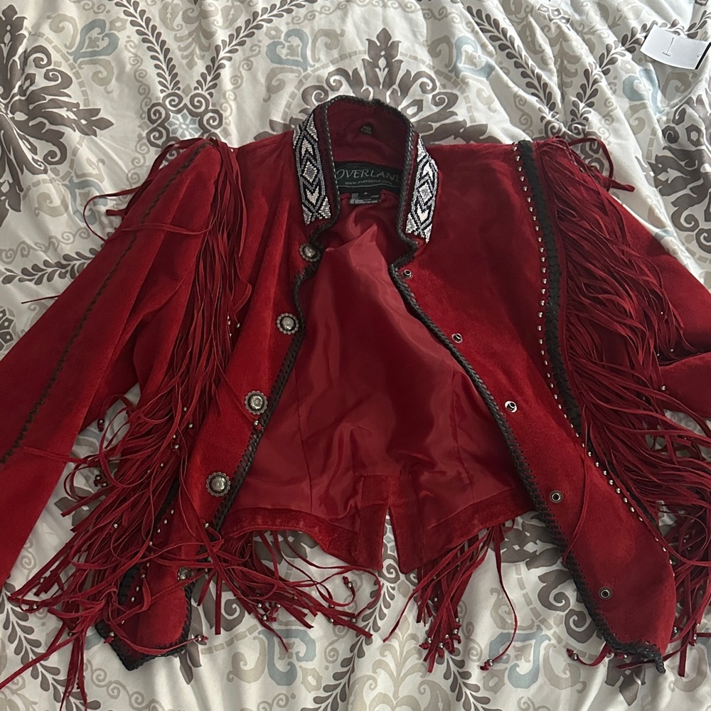Women's Red Fringe Jacket
